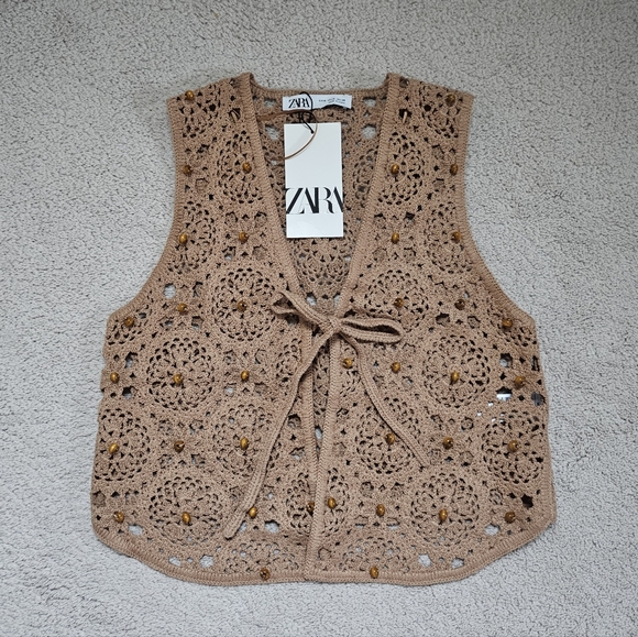 Zara Beaded Crochet Vest - Picture 6 of 11